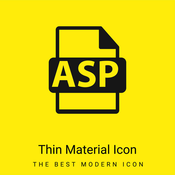 ASP Fájlformátum Symbol minimal bright yellow material icon - Vektor, kép