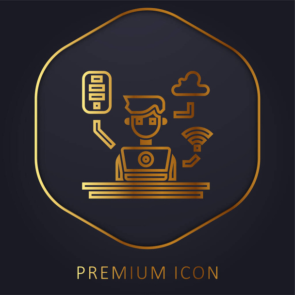 Administrator goldene Linie Premium-Logo oder Symbol - Vektor, Bild