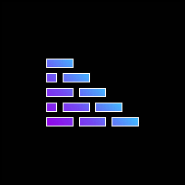 Brickwall ícone vetor gradiente azul - Vetor, Imagem