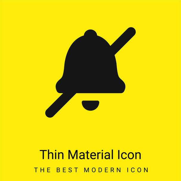 Alarm Off minimaal helder geel materiaal icoon - Vector, afbeelding