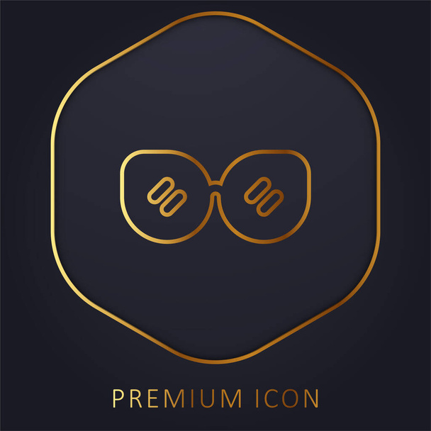 Kiegészítő arany vonal prémium logó vagy ikon - Vektor, kép