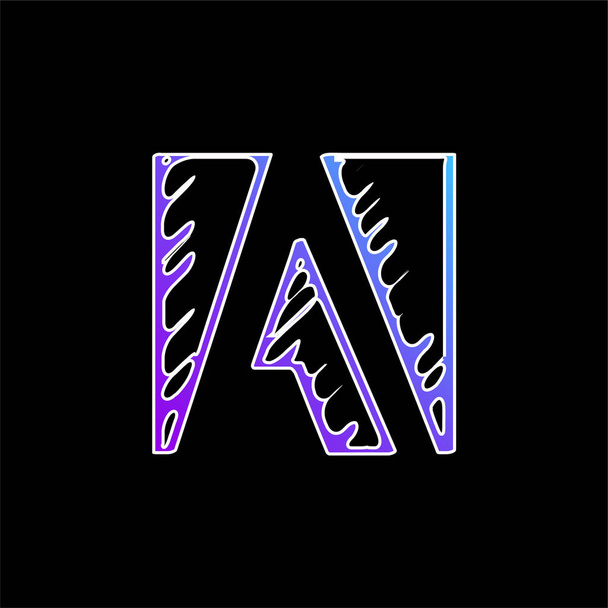 Adobe Sketched Logo Esquema azul degradado icono del vector - Vector, imagen