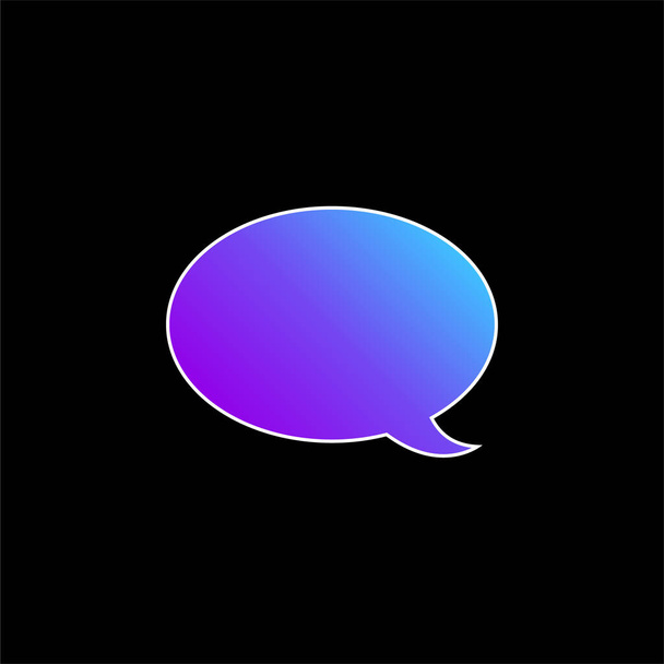 Black Speech Bubble blaues Gradienten-Vektor-Symbol - Vektor, Bild