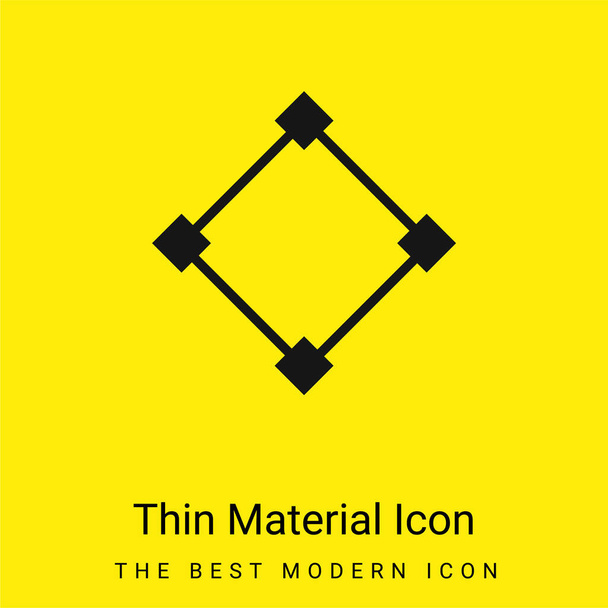 Abstract minimal bright yellow material icon - Vector, Image