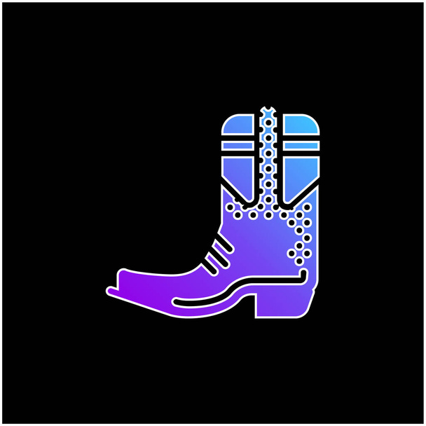Boot Blue ikona wektora gradientu - Wektor, obraz