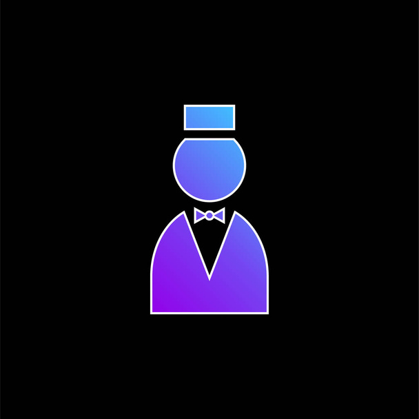 Bell Boy icono de vector de gradiente azul - Vector, Imagen