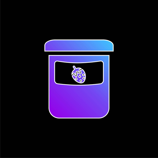 Baby Fruit Food Pot blue gradient vector icon - Vector, Image
