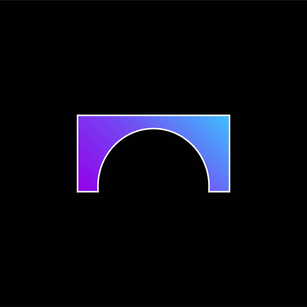 Kaaren sininen gradienttivektorikuvake - Vektori, kuva