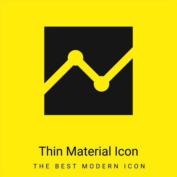 Análisis mínimo icono de material amarillo brillante - Vector, imagen