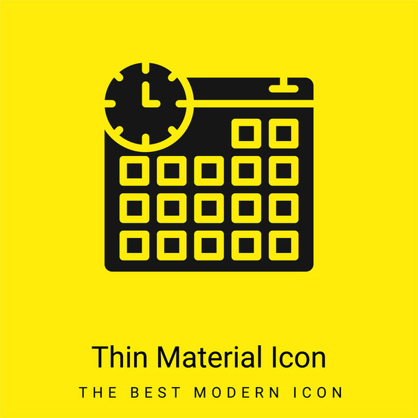 Назначение минимальной ярко-желтой иконки материала - Вектор,изображение