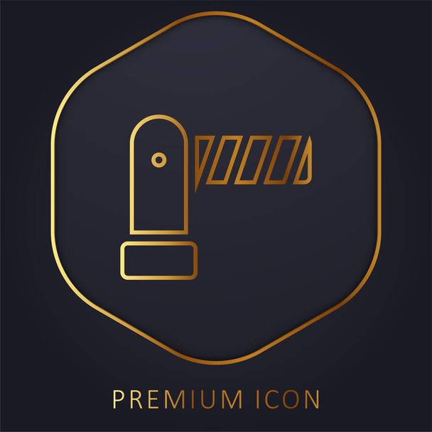 Barreira linha dourada logotipo premium ou ícone - Vetor, Imagem