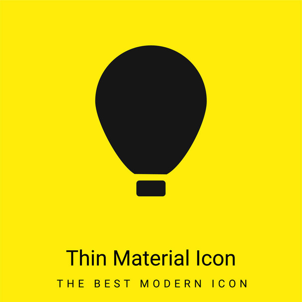 Big Air léggömb minimális fényes sárga anyag ikon - Vektor, kép
