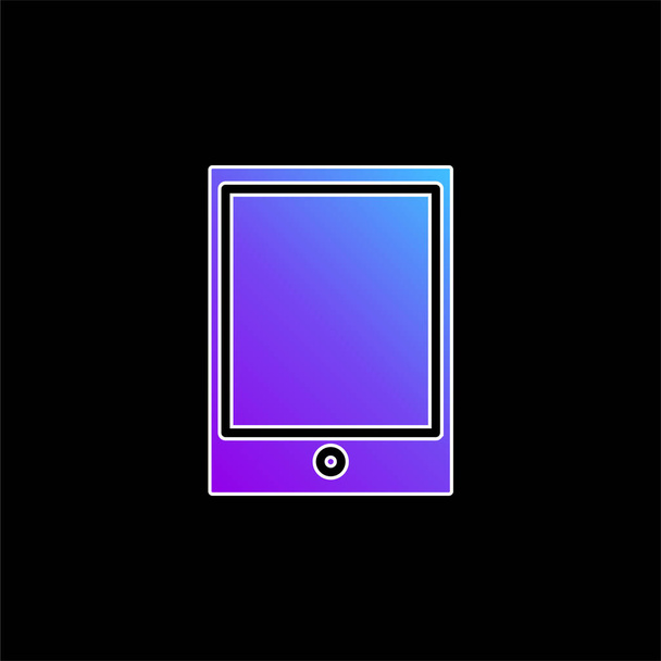 Ícone de vetor de gradiente azul Big Ipad - Vetor, Imagem