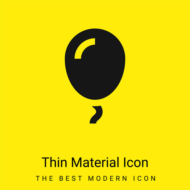 Globo mínimo icono de material amarillo brillante - Vector, Imagen