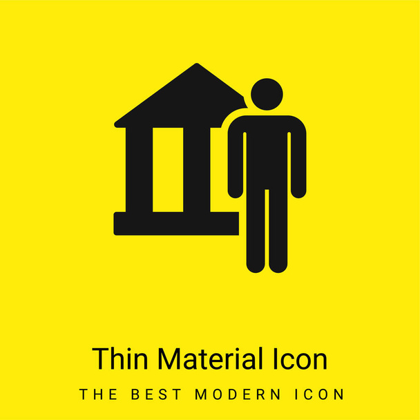 Architekt minimalny jasnożółty materiał ikona - Wektor, obraz