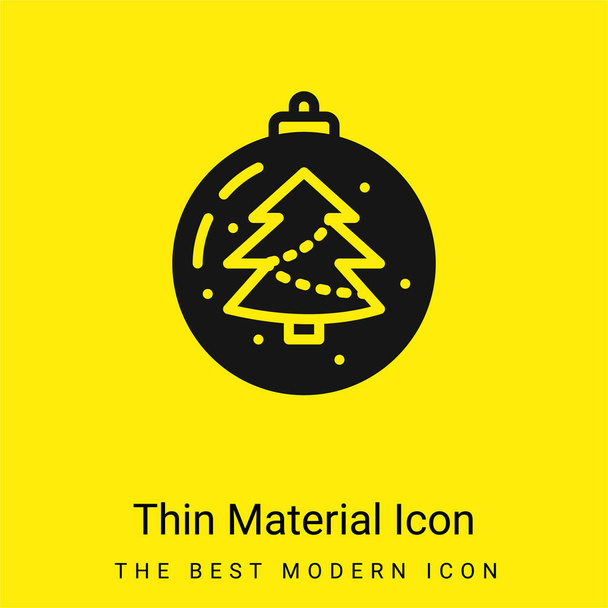 Bauble icona minimale materiale giallo brillante - Vettoriali, immagini