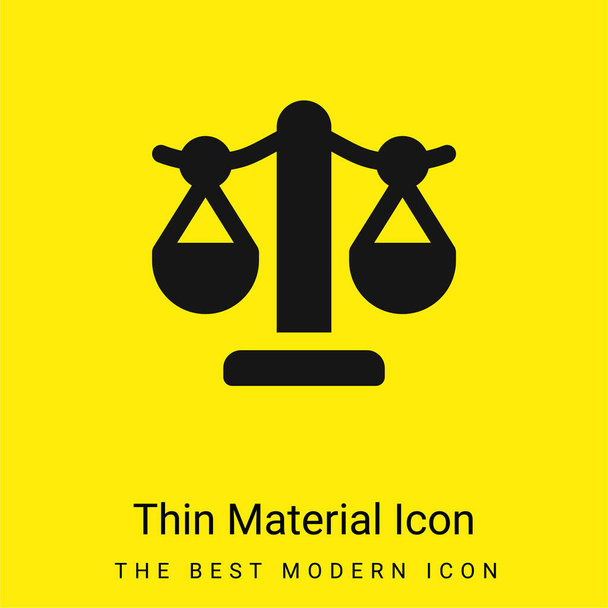 Balance minimale jaune vif icône matérielle - Vecteur, image