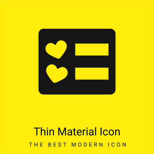 Narozeninová karta minimální jasně žlutý materiál ikona - Vektor, obrázek