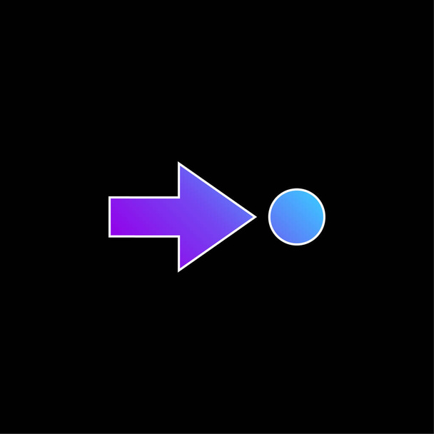 Freccia che indica un'icona vettoriale del gradiente blu del cerchio - Vettoriali, immagini
