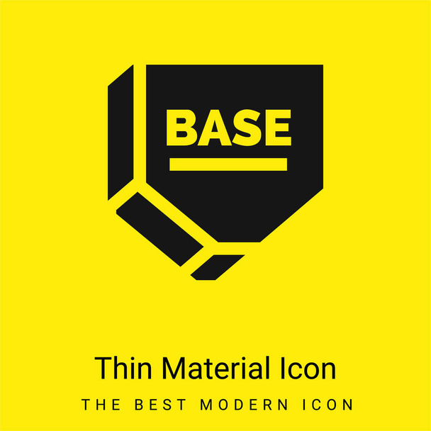 Basis minimaal helder geel materiaal icoon - Vector, afbeelding
