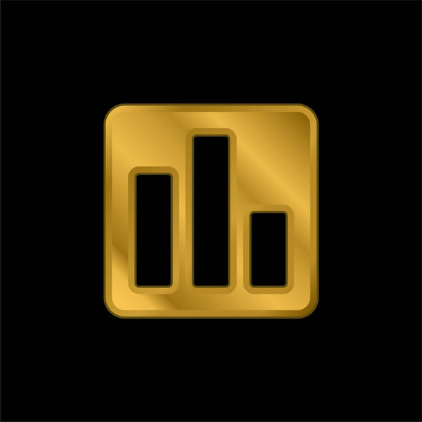 Análises banhado a ouro ícone metálico ou vetor logotipo - Vetor, Imagem