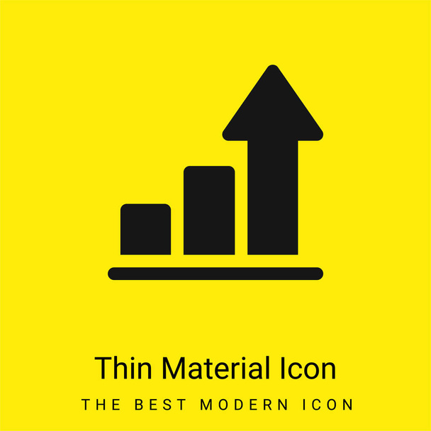 Barres minime icône matériau jaune vif - Vecteur, image