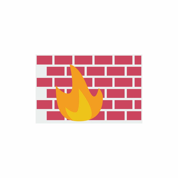Firewall computer pictogram vector illustratie - Vector, afbeelding