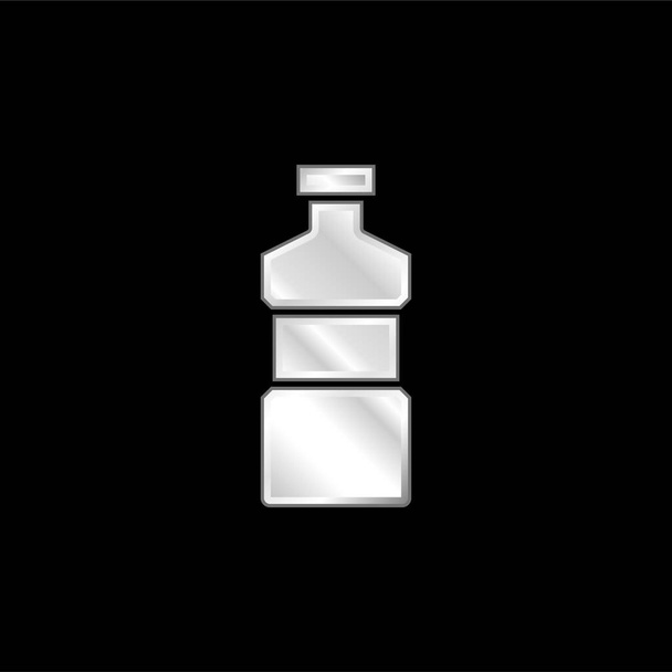 ボトル銀メッキ金属アイコン - ベクター画像