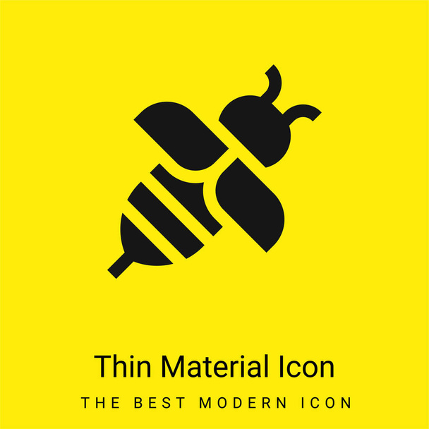Minimalna jasnożółta ikona materiału pszczoły - Wektor, obraz