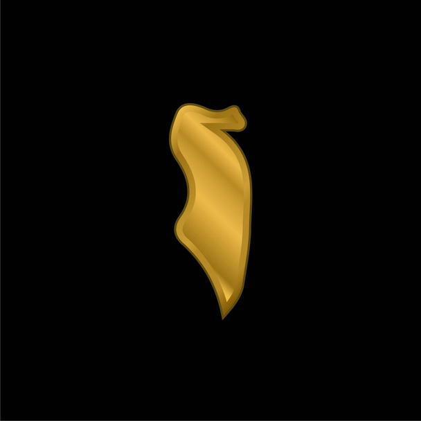 Bahreyn altın kaplama metalik simge veya logo vektörü - Vektör, Görsel