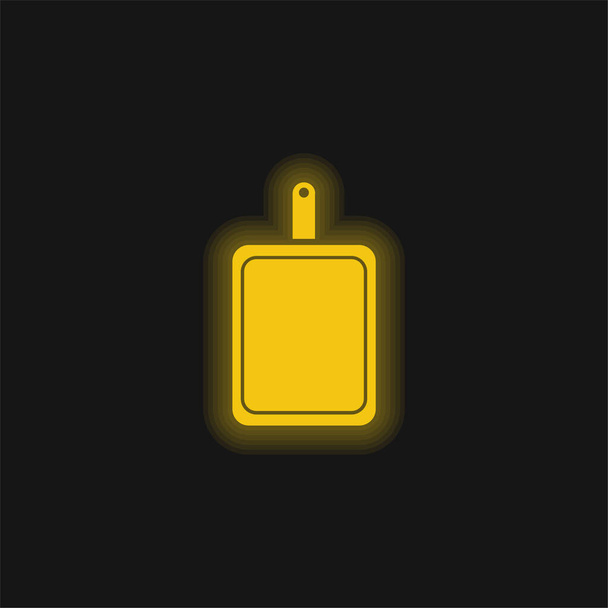 Tablero amarillo brillante icono de neón - Vector, imagen