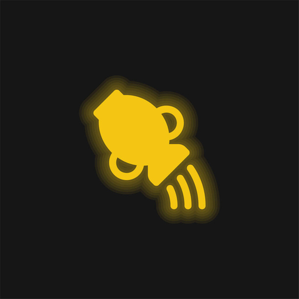 Wodnik żółty świecący neon ikona - Wektor, obraz