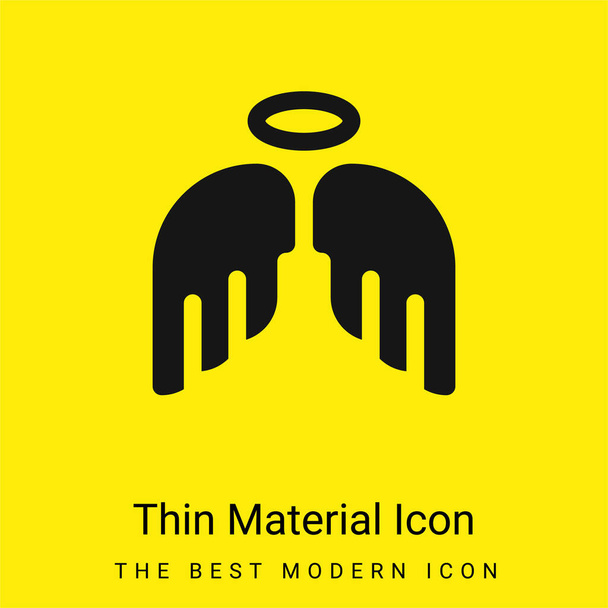 Angelo minimale brillante icona materiale giallo - Vettoriali, immagini