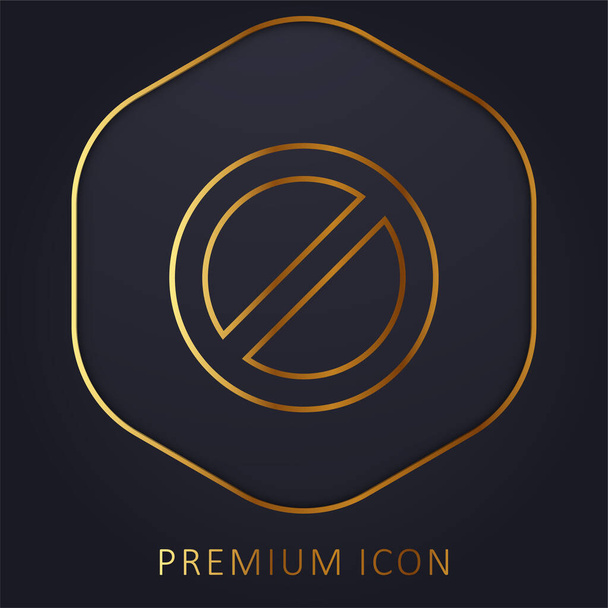 Verbot der goldenen Linie Premium-Logo oder Symbol - Vektor, Bild