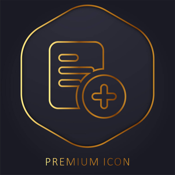 Add arany vonal prémium logó vagy ikon - Vektor, kép