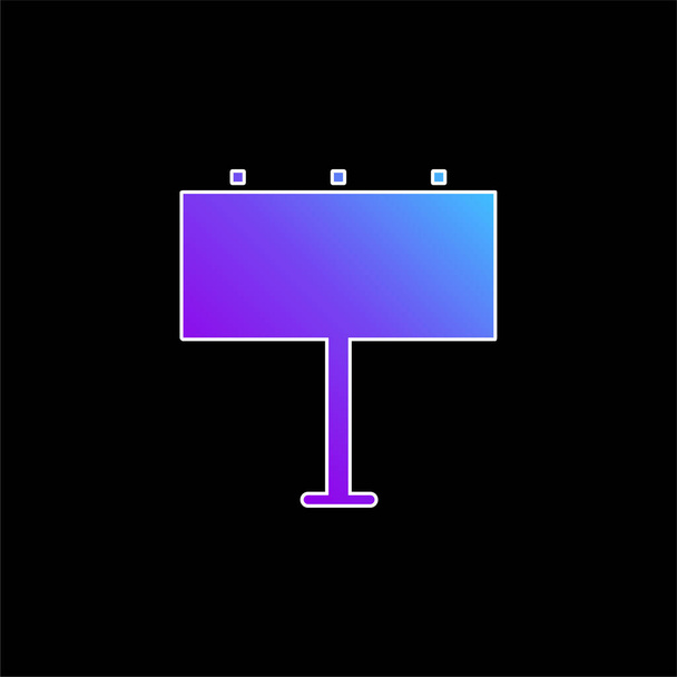 Billboard blue gradient vector icon - Vector, Image