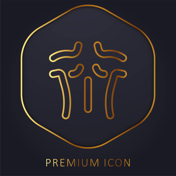 Powrót Złota linia logo premium lub ikona - Wektor, obraz
