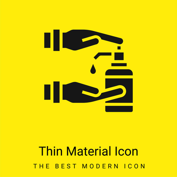 Alcohol Gel minimal bright yellow material icon - Vector, Image