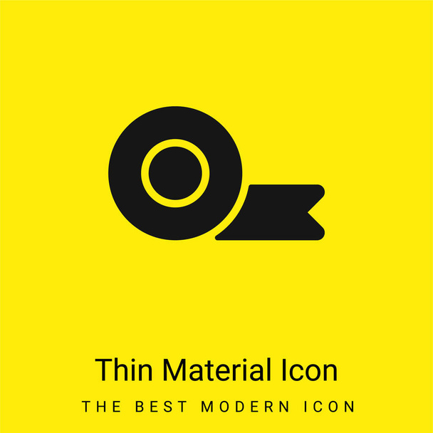 Plakband minimaal helder geel materiaal icoon - Vector, afbeelding