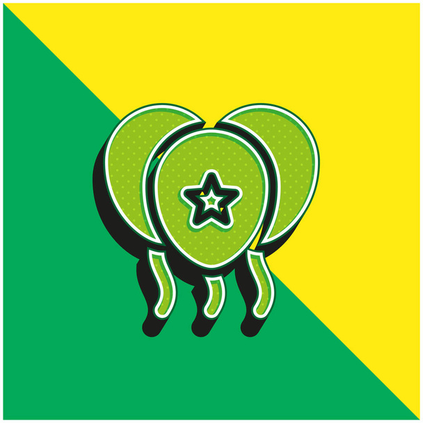 Balónky Zelené a žluté moderní 3D vektorové logo - Vektor, obrázek