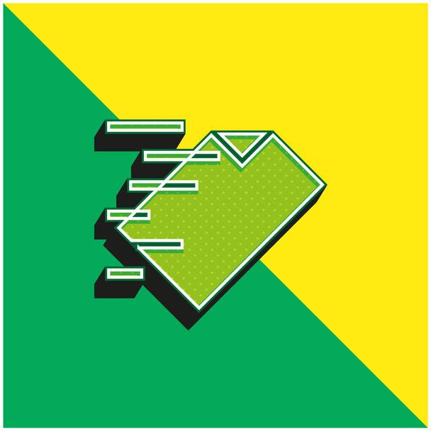 Arşiv Yeşil ve Sarı 3D modern vektör simgesi logosu - Vektör, Görsel