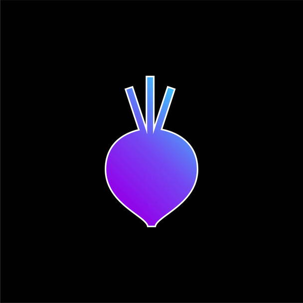 Ícone de vetor gradiente azul de beterraba - Vetor, Imagem