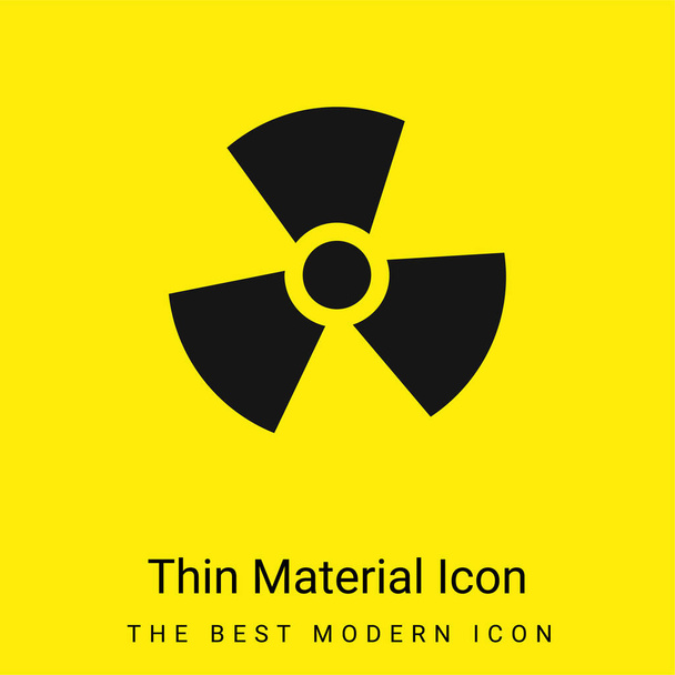Alert Symbol minimal bright yellow material icon - Vector, Image