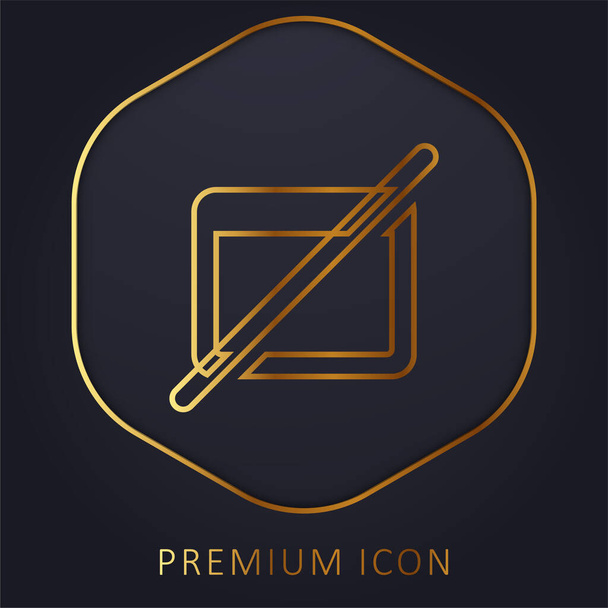 Geblockte goldene Linie Premium-Logo oder Symbol - Vektor, Bild