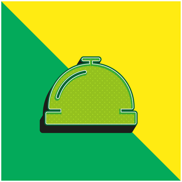 Glocke grün und gelb modernes 3D-Vektor-Symbol-Logo - Vektor, Bild