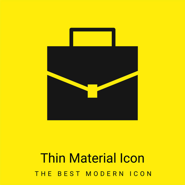 Porte-documents minime icône matérielle jaune vif - Vecteur, image