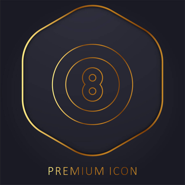 Biliardo linea dorata logo premium o icona - Vettoriali, immagini