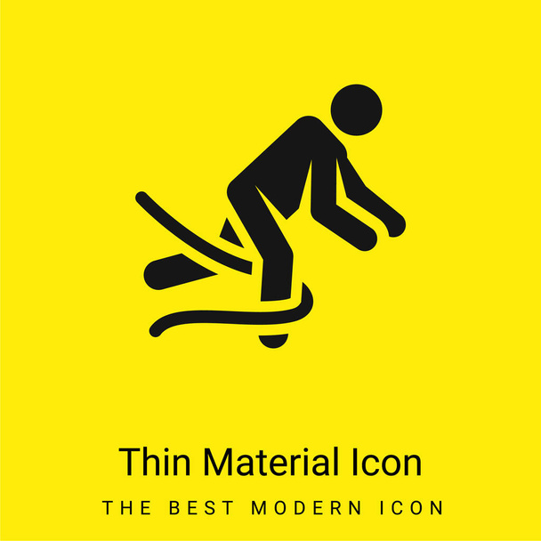 Accident minimal jaune vif icône matérielle - Vecteur, image