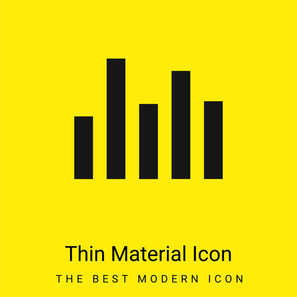 Tyče minimální jasně žlutá ikona materiálu - Vektor, obrázek