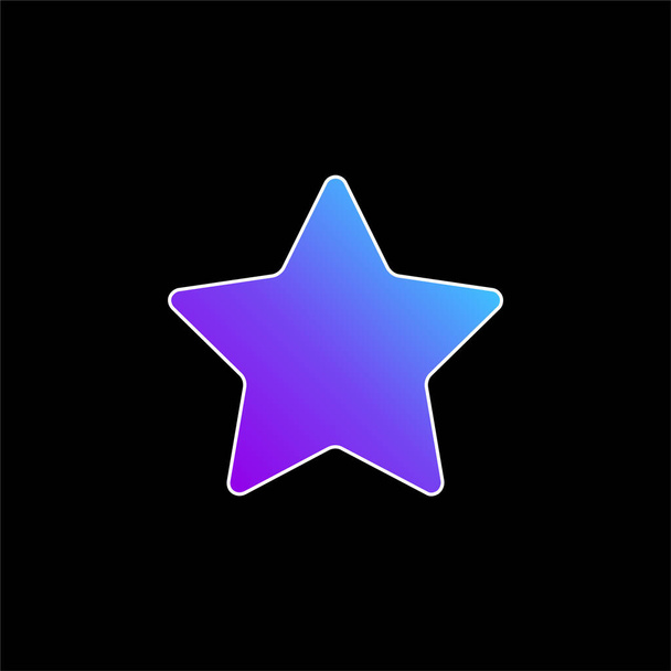 Bookmark Star blue gradient vector icon - Vector, Image